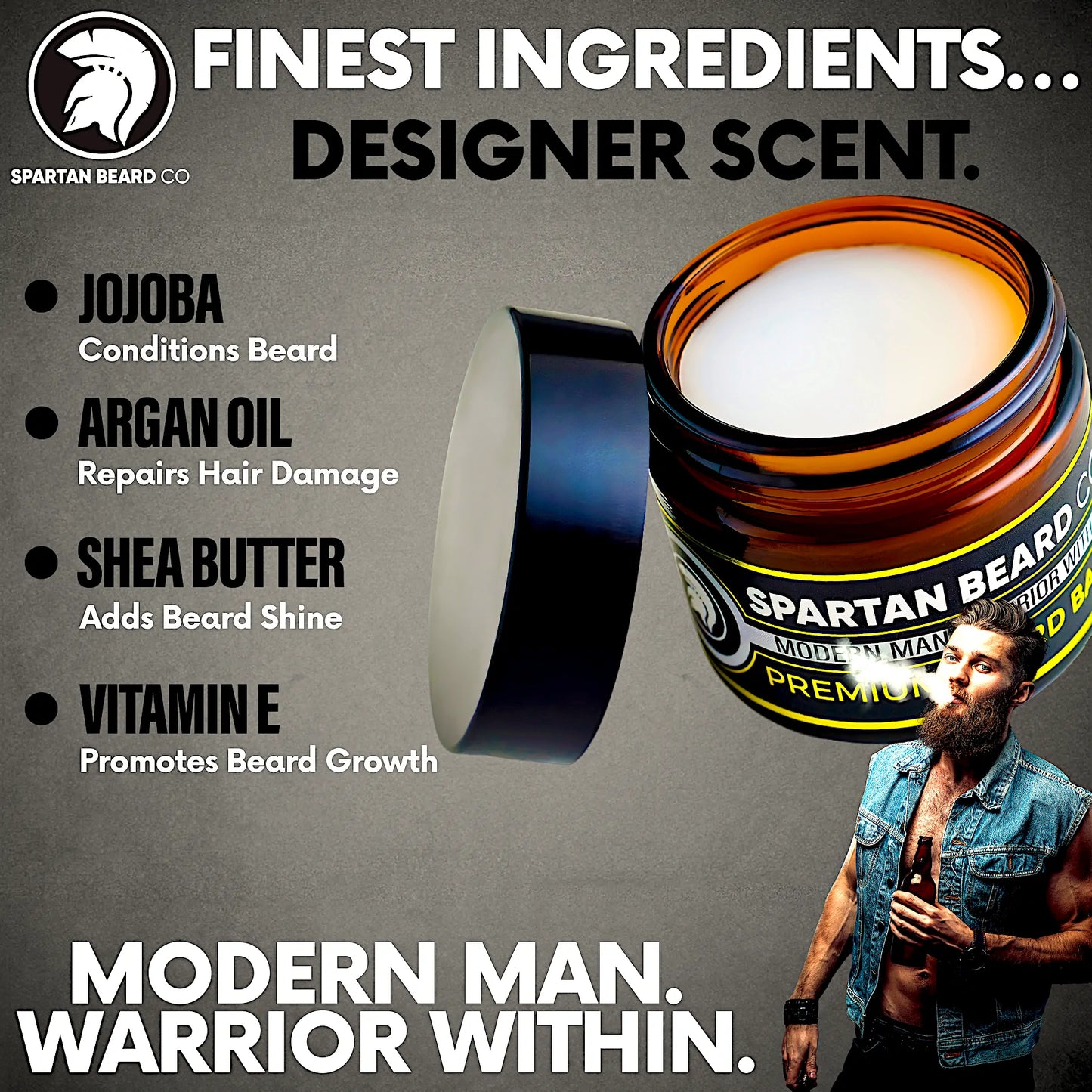 Beard Balm Channel Bleu Scented Spartan Beard Co 6