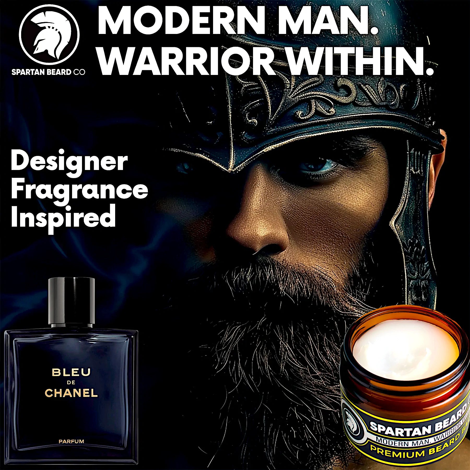 Beard Balm Channel Bleu Scented Spartan Beard Co