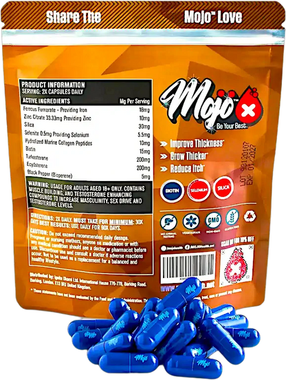 Mojo Beard Growth Supplement Grow A Beard Accelerator Supplement