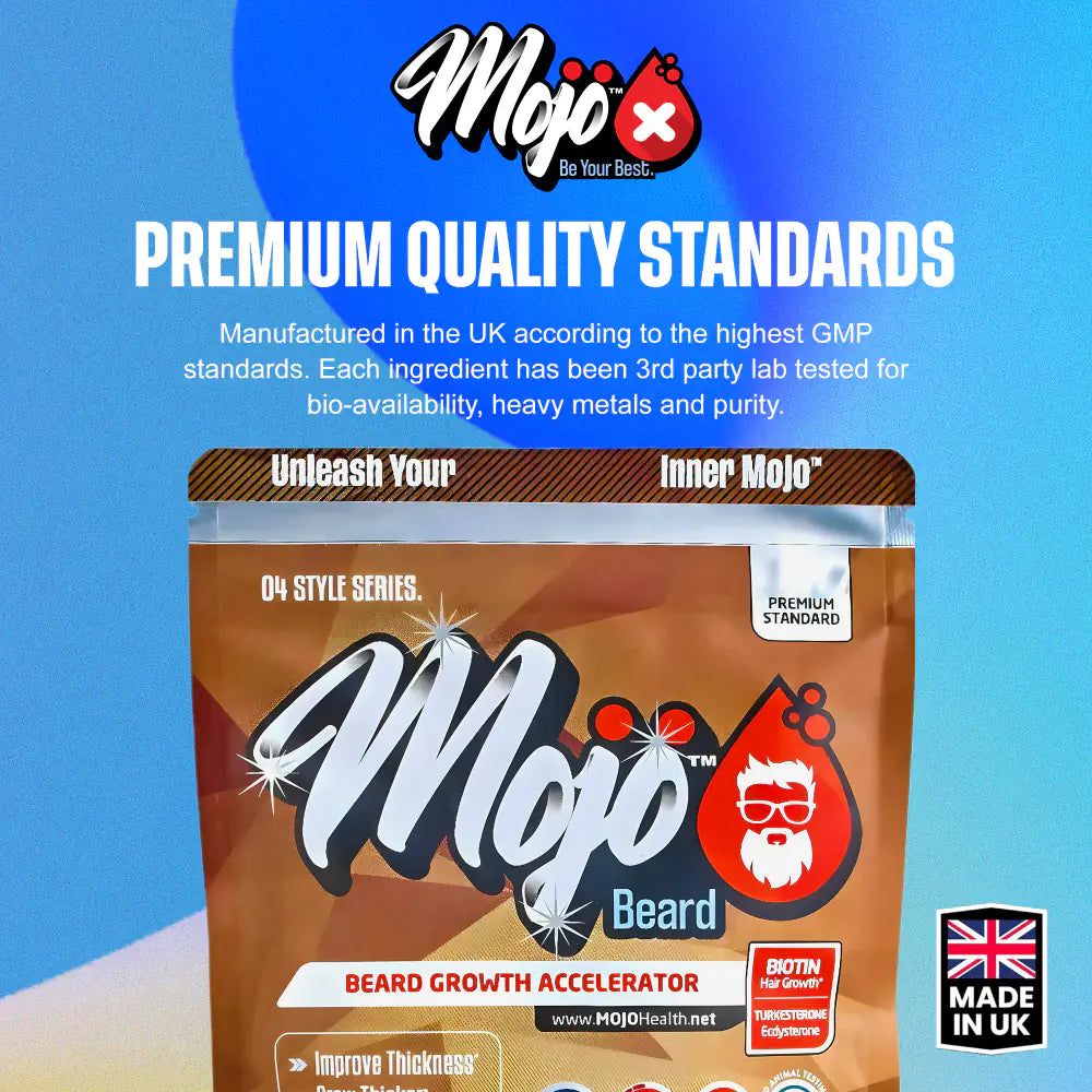 Mojo Beard Growth Supplements To Grow A Beard Facial Hair Accelerate Biotin Turkesterone Best Uk Capsules 2