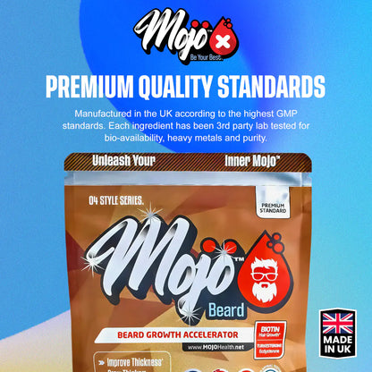 Mojo Beard Growth Supplements To Grow A Beard Facial Hair Accelerate Biotin Turkesterone Best Uk Capsules 2