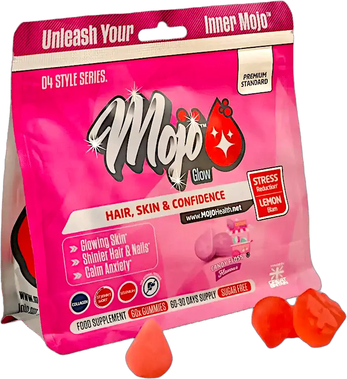 Mojo Glow College Peptides Beauty Gummies Hair Skin Nails St Johns Wort