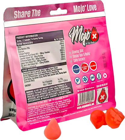 Mojo Glow College Peptides Hair Skin Nails St Johns Wort Gummies
