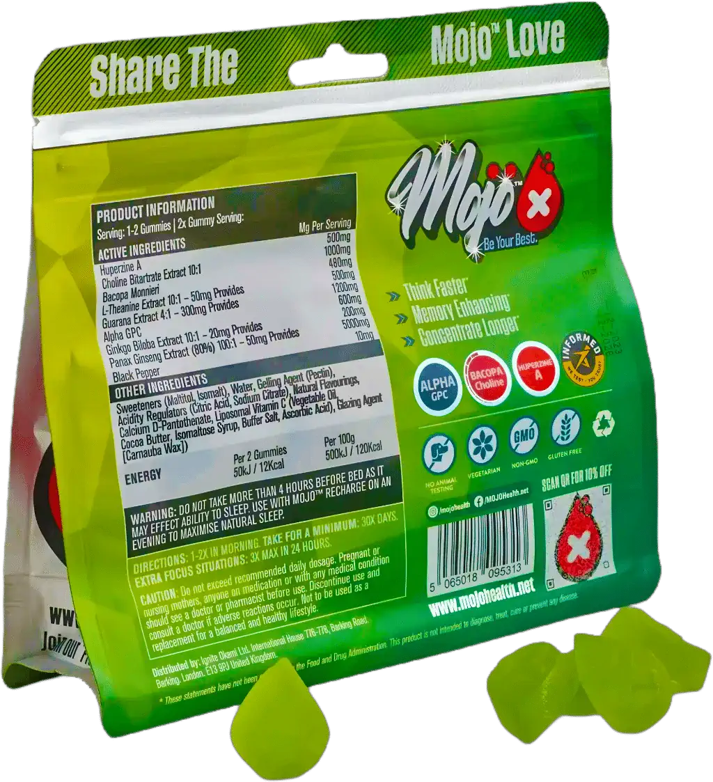Mojo Kickstart Gummies Nootropic Huperzine A Alpha Gpc 2