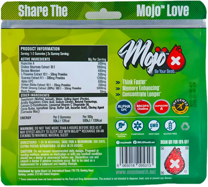 Mojo Kickstart Gummies Nootropic Huperzine A Alpha Gpc 3