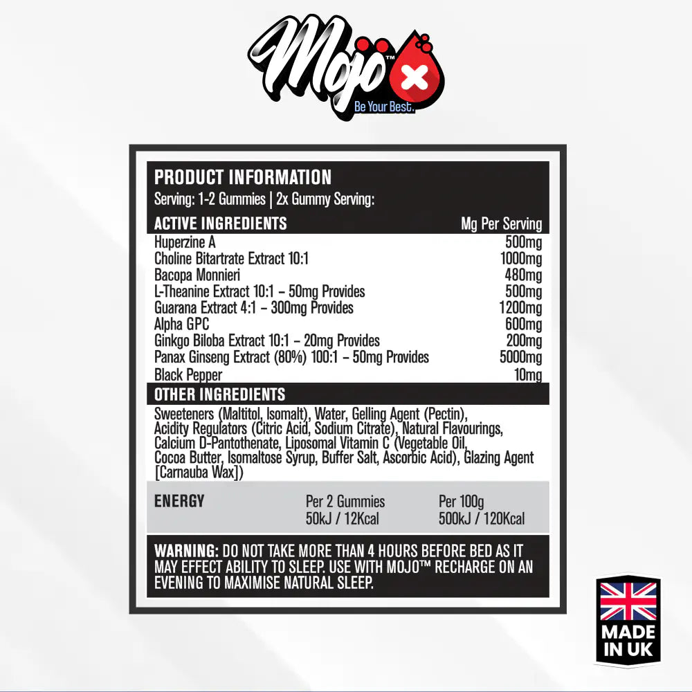 Mojo Kickstart Nootropic Gummies Adhd Focus Memory Best Brain Booster Mental Clarity Nootropics Neurotropic Uk Supplement 2