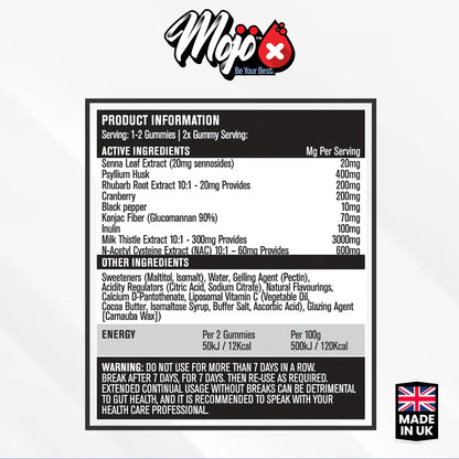 Mojo Liver Alcohol Detox Gummies Constipation Gallbladder Probiotics Prebiotics Best Uk Gummy Colon Cleanse Supplements Ingredients