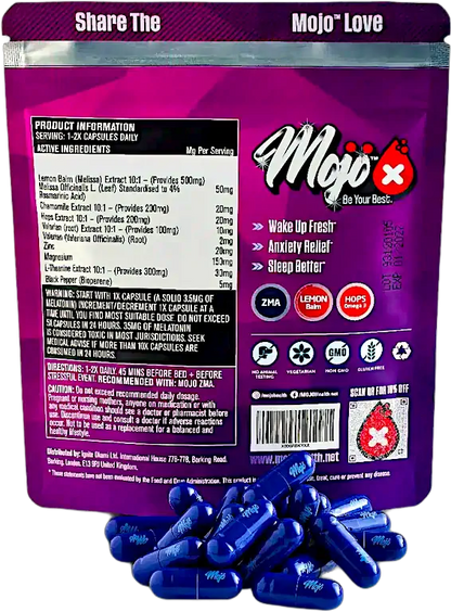 Mojo Recharge Sleep 5htp Melatonin L Tryptophan L Theanine Mood Supplement