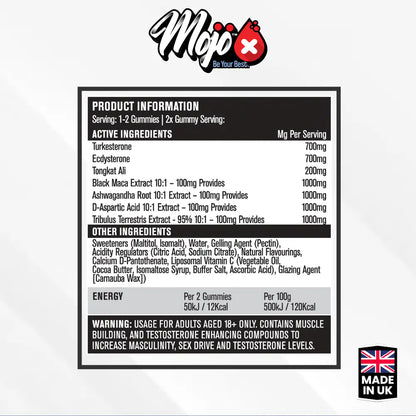 Mojo Testo Natural Testosterone Booster Gummies Best Uk Turkesterone Ecdysterone Tribulus Supplements 2