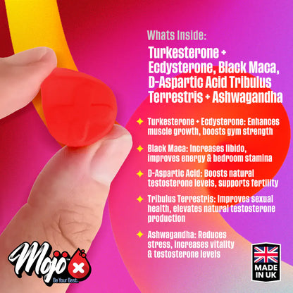 Mojo Testo Natural Testosterone Booster Gummies Best Uk Turkesterone Ecdysterone Tribulus Supplements 6