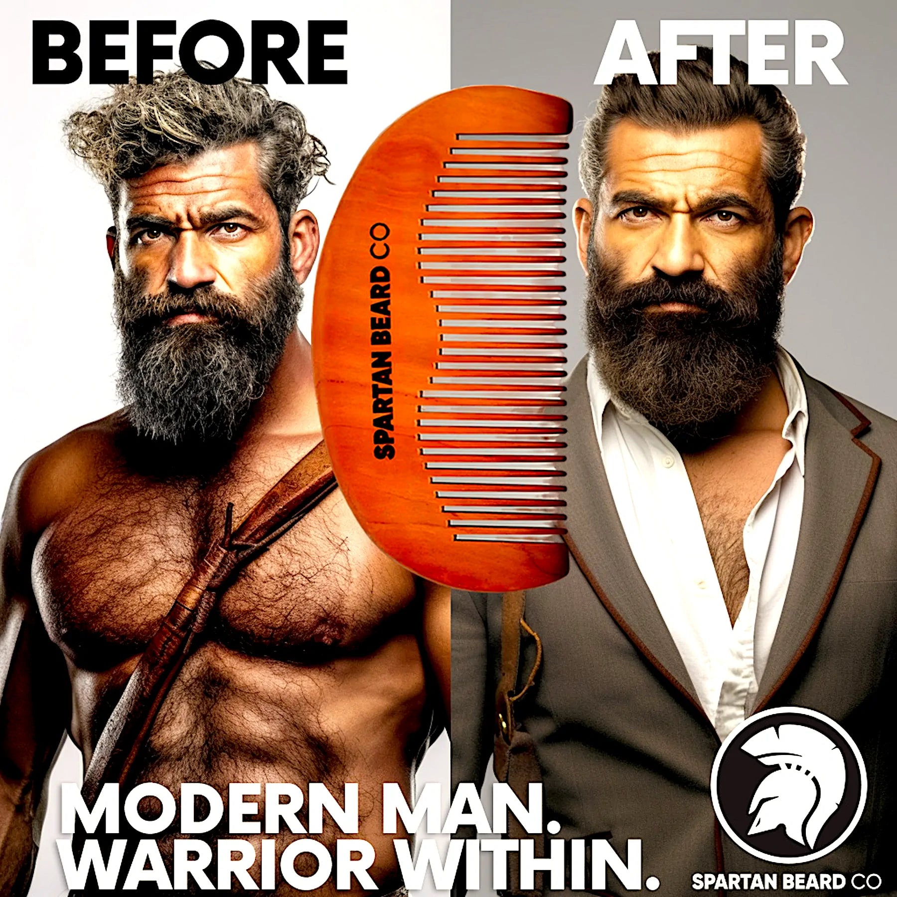 Spartan Beard Co Wooden Pocket Beard Comb 5