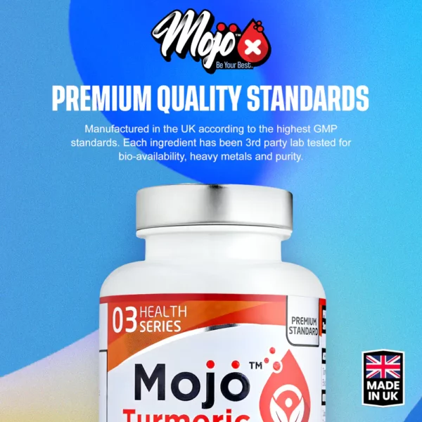 MOJO Turmeric Curcumin Tumeric Black Pepper High Strength Anti Inflammatory Best UK Supplements
