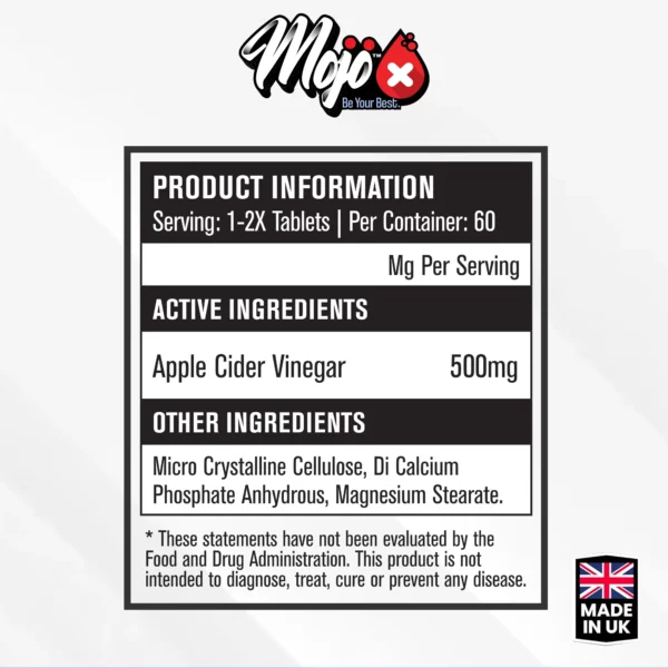 MOJO Health Supplements Apple Cider Vinegar ACV 06