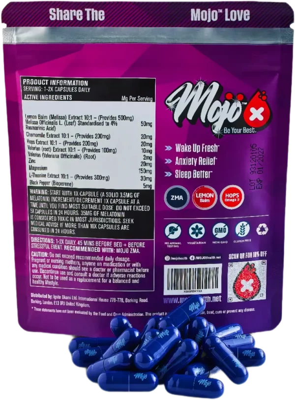 MOJO Recharge - Sleep Melatonin L-Tryptophan Gummies