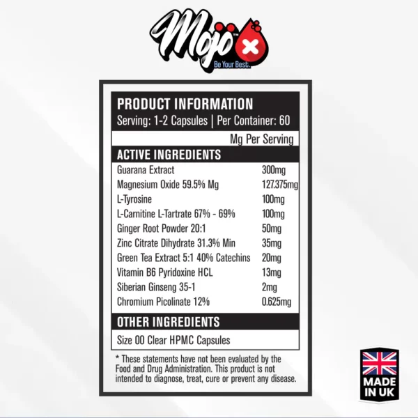 Mojo Burn L Carnitine T5 Thermogenic Keto Fat Burner Burners Pills Weight Loss Management Appetite Suppressant Best Uk Supplement Ingredients