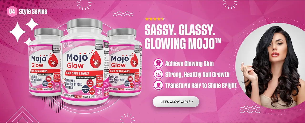 Mojo Glow Biotin Silica Collagen Booster Selenium Beauty Womens Female Hair Skin Nails Supplements