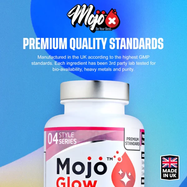 Mojo Glow Collagen Peptide Booster Silica Pure D Biotin Biotin B7 Selenium 2