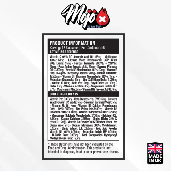 Mojo Man Vit Best For Men Ultra Mens Optimen Male Multi Vitamin Vitamins Minerals Uk Supplements 2