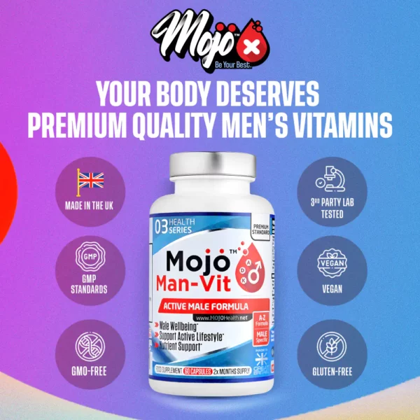 Mojo Man Vit Best For Men Ultra Mens Optimen Male Multi Vitamin Vitamins Minerals Uk Supplements 5