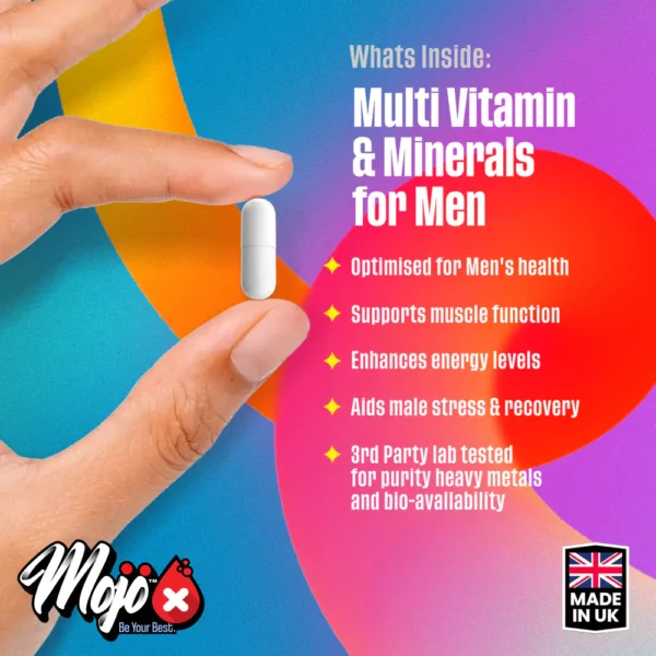 Mojo Man Vit Best For Men Ultra Mens Optimen Male Multi Vitamin Vitamins Minerals Uk Supplements 6