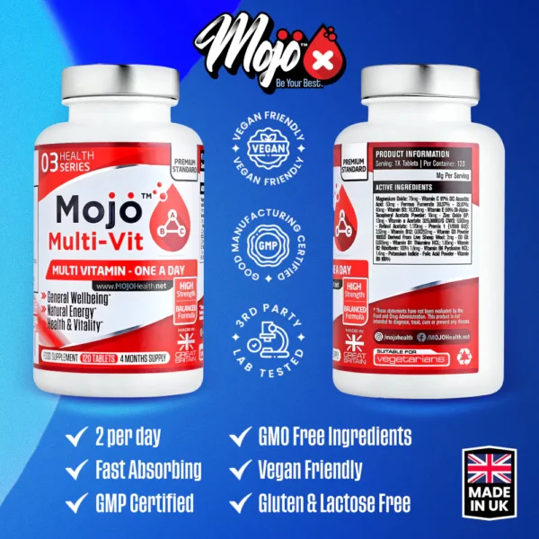 Mojo Multi Vitamins Vitamin One A Day Mineral Methylated Complex Best Uk Supplements 2