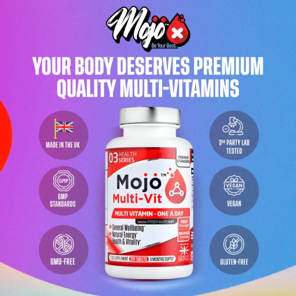 Mojo Multi Vitamins Vitamin One A Day Mineral Methylated Complex Best Uk Supplements 4