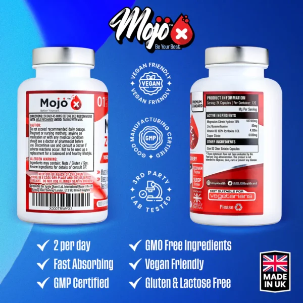 Mojo Zma Zinc Magnesium For Sleep B6 Zmag Sleep Aid Natural Testo Booster Supplements 2