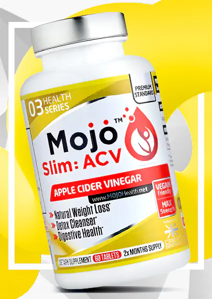 MOJO Slim ACV Apple Cider Vinegar Mother Digestive Enzyme Gut Health Tablets Pills Supplements