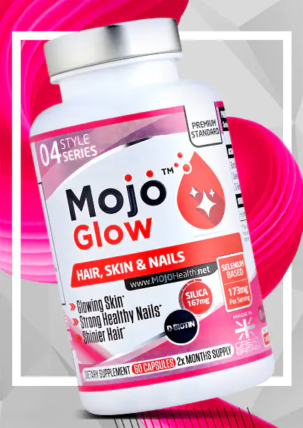 MOJO Glow Biotin Silica Collagen Booster Selenium Beauty Womens Female Hair Skin Nails Supplements