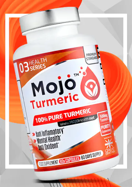 MOJO Turmeric Tumeric Curcumin Best Black Pepper High Strength Anti Inflammatory UK Supplements