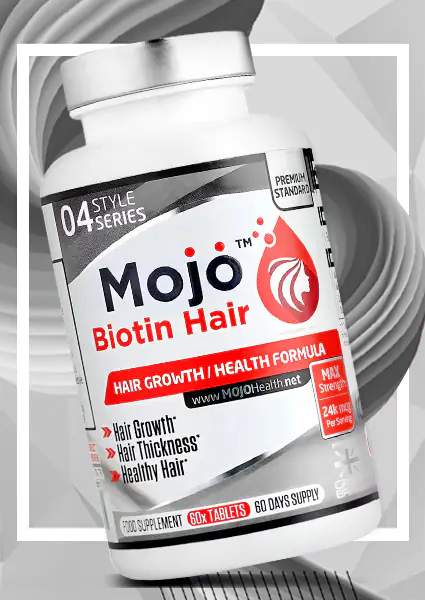 MOJO Biotin Hair Growth Hair Loss B7 Men Womens Beauty Skin Nails Supplements