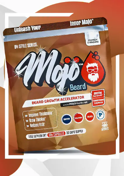 MOJO Beard Growth Supplements to Grow a Beard Biotin Facial Hair Accelerate Best UK Capsules