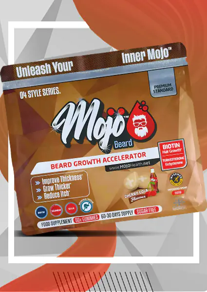 MOJO Beard Growth G Supplements Gummies to Grow a Beard Biotin Facial Hair Accelerate Best UK