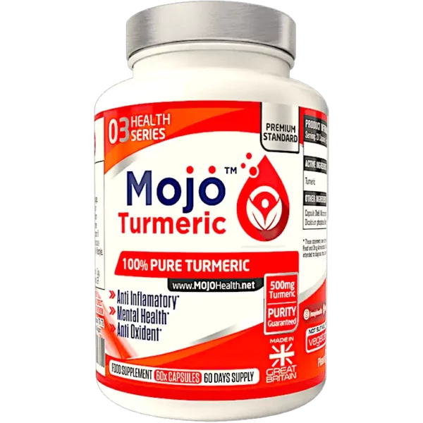MOJO Turmeric High Strength Supplement - Anti-Inflammatory Brain Health Supplement