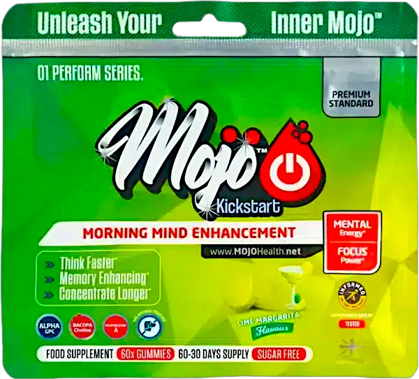 Mojo Kickstart Nootropic Gummies Alpha Brain Booster Genius Brain Fog Memory Mind Enhancer Best Uk Adhd Neurotropic Laser Focus Cognitive Concentration Supplement
