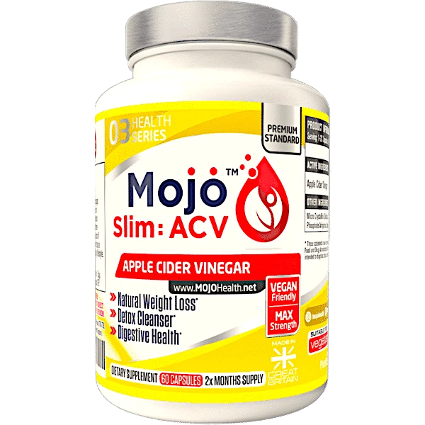 Mojo Slim Acv Apple Cider Vinegar With Mother Best Uk Digestive Enzyme Gut Health Natural Detox Fat Burner Diet Tablets Bloating Relief Supplement